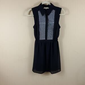 Cope Black Sleeveless Romper with Crochet Details Size S